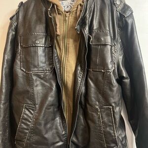 Men’s faux leather jacket